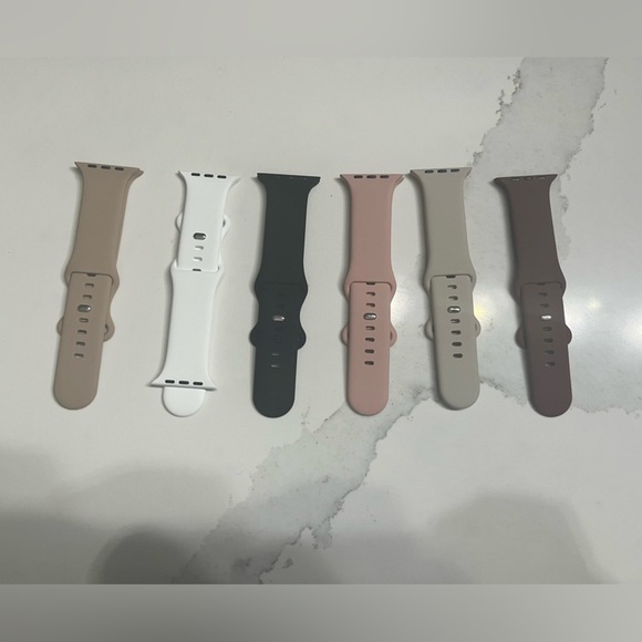 AMSKY Us Apple Bands 42/44/45 mm Multicolor Neutrals watch band New 6pk - Picture 4 of 6